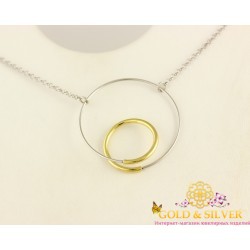 Серебряное женское колье 98 см. 2204026